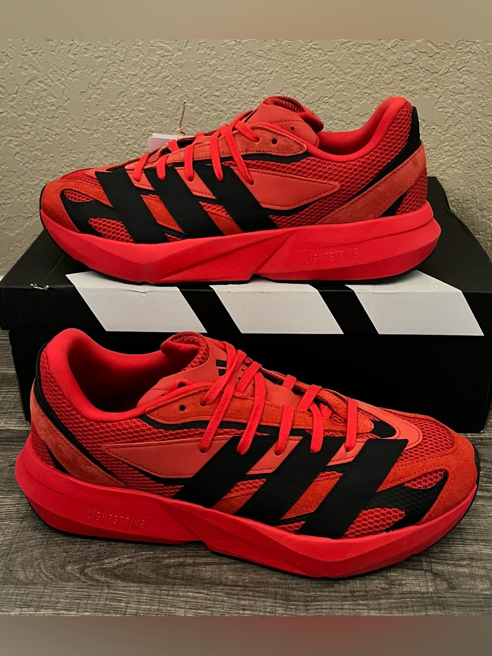 Adidas Men’s Lightblaze Sneakers Scarlet Color Men’s Size-12